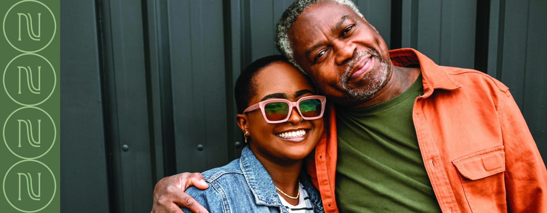 a man and woman smiling