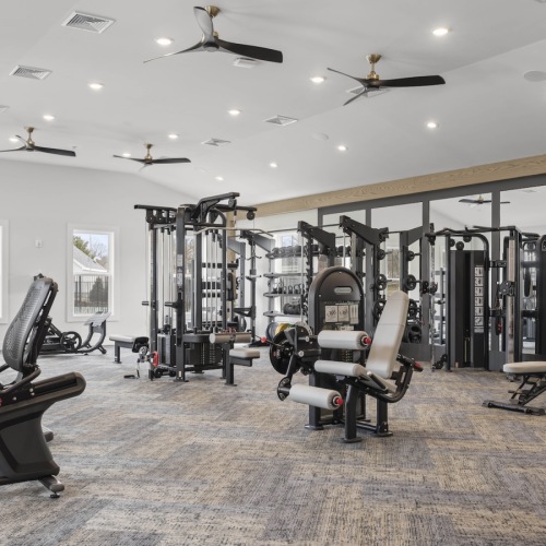 Open and well-lit fitness center