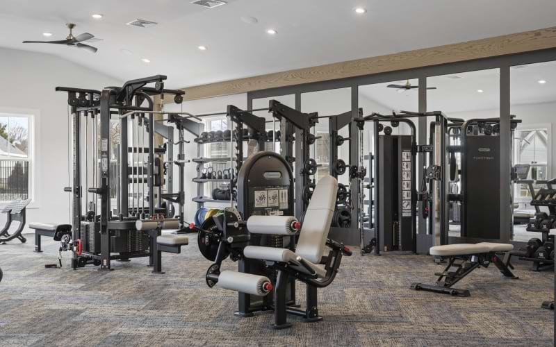 State of the art fitness center with strength training and cardio equipment