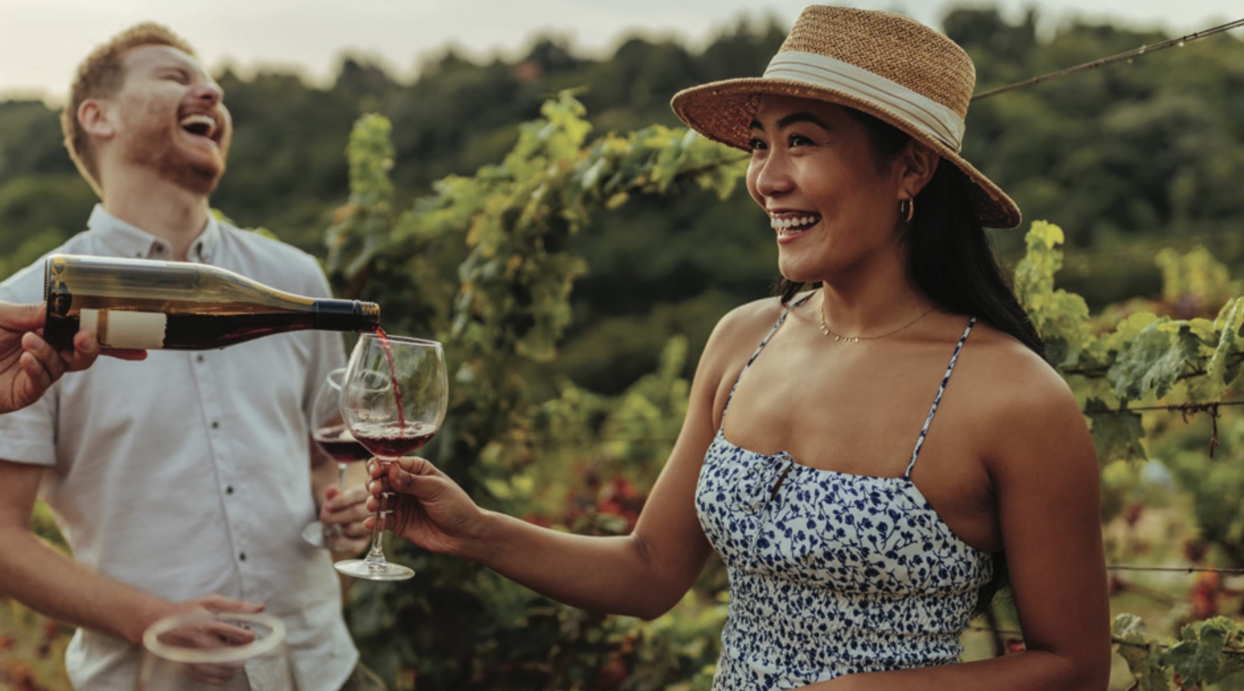 a couple in a vineyard